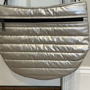 Think Royln Silver Quilted hobo Bag